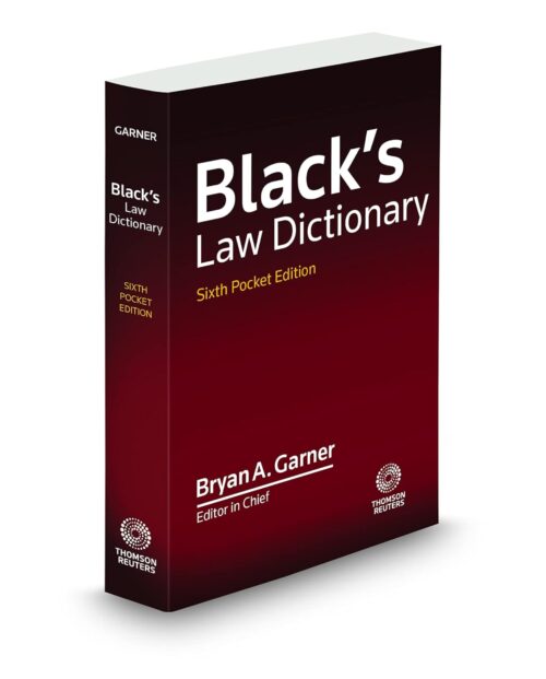 Black’s Law Dictionary, Pocket Edition, 6th Paperback – May 21, 2021